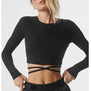 Alo Yoga long sleeve cropped top Size S